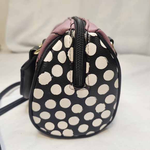 Betsey Johnson Mauve and Black Quilted Handbag - Picture 5 of 8